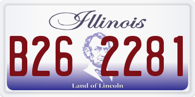 IL license plate B262281