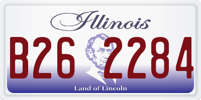 IL license plate B262284