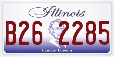 IL license plate B262285