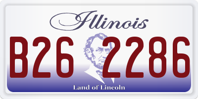 IL license plate B262286