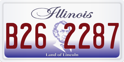 IL license plate B262287