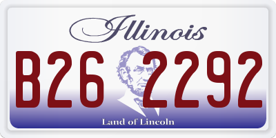 IL license plate B262292