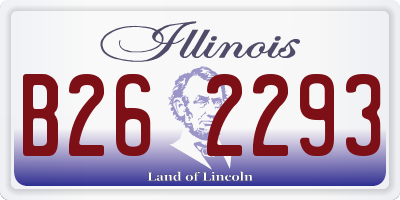 IL license plate B262293