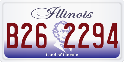 IL license plate B262294