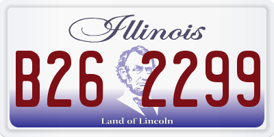 IL license plate B262299