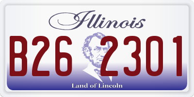 IL license plate B262301
