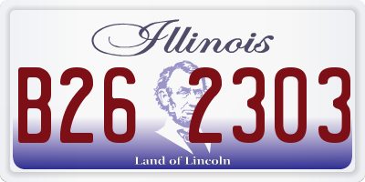 IL license plate B262303