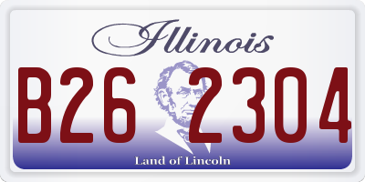 IL license plate B262304