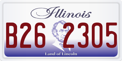 IL license plate B262305