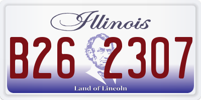 IL license plate B262307