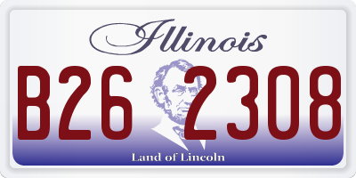 IL license plate B262308