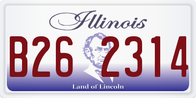 IL license plate B262314