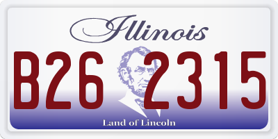 IL license plate B262315
