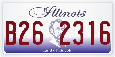 IL license plate B262316