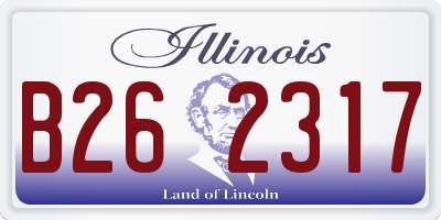 IL license plate B262317