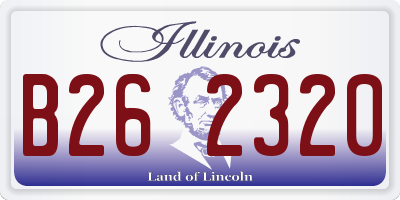 IL license plate B262320