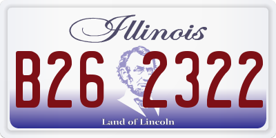 IL license plate B262322