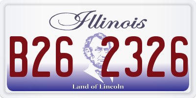 IL license plate B262326