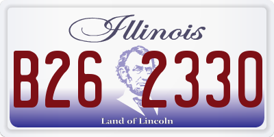 IL license plate B262330
