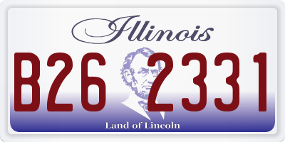 IL license plate B262331