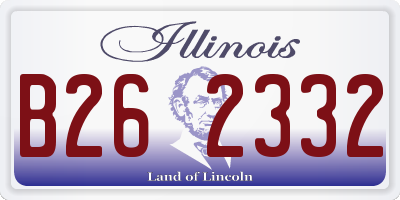 IL license plate B262332