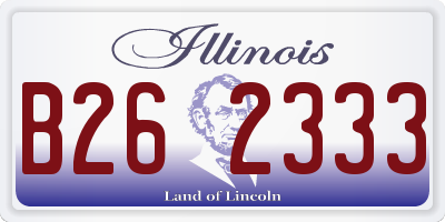 IL license plate B262333