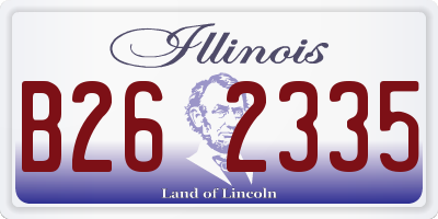 IL license plate B262335