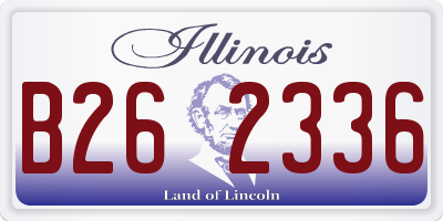IL license plate B262336