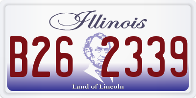 IL license plate B262339
