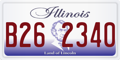 IL license plate B262340