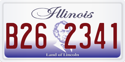 IL license plate B262341