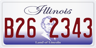 IL license plate B262343