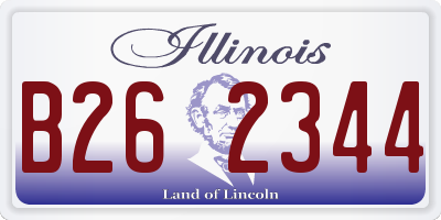 IL license plate B262344
