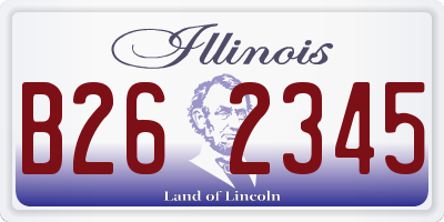 IL license plate B262345