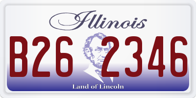 IL license plate B262346