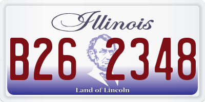 IL license plate B262348