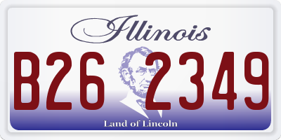 IL license plate B262349