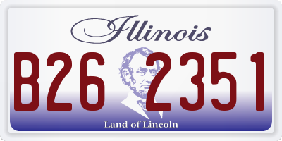 IL license plate B262351