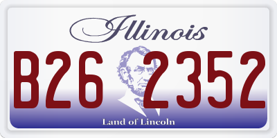 IL license plate B262352