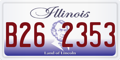 IL license plate B262353