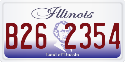 IL license plate B262354