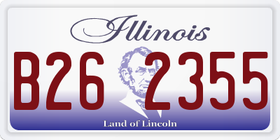IL license plate B262355