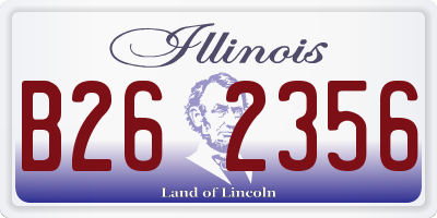 IL license plate B262356