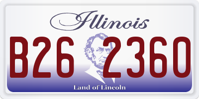 IL license plate B262360