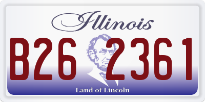 IL license plate B262361