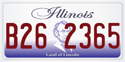 IL license plate B262365