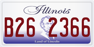 IL license plate B262366