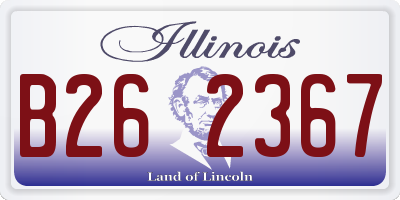 IL license plate B262367