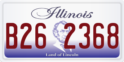 IL license plate B262368