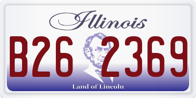 IL license plate B262369